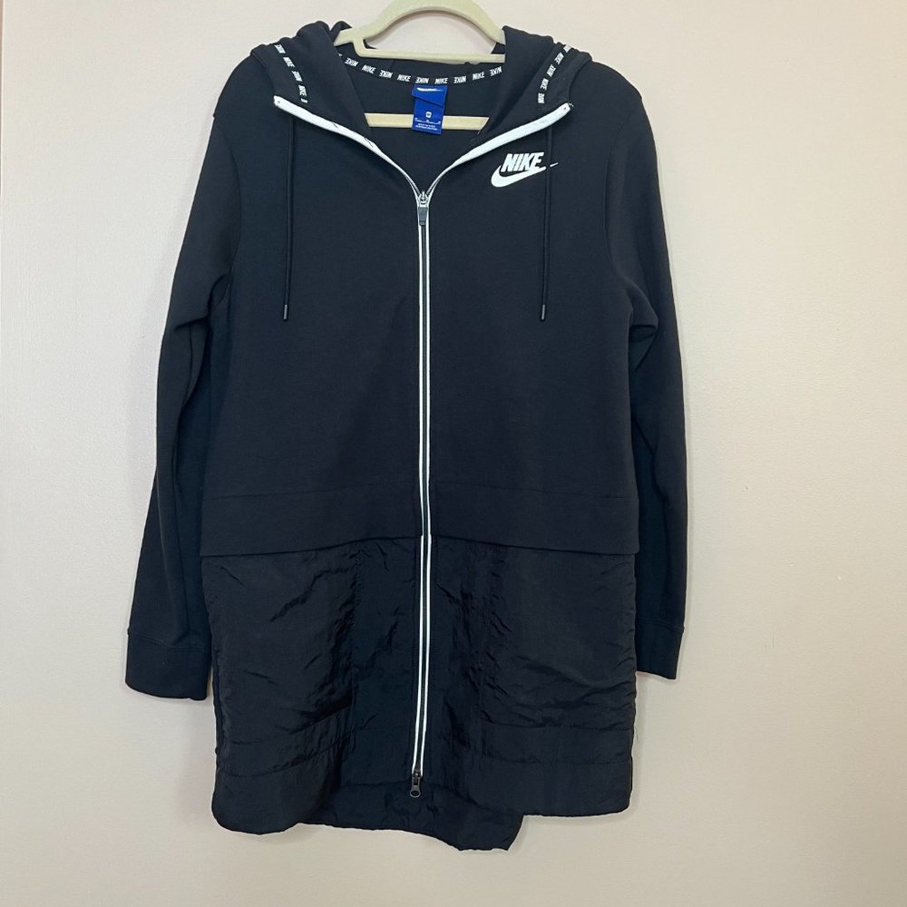 Nike Hooded Zip Up Long Jacket